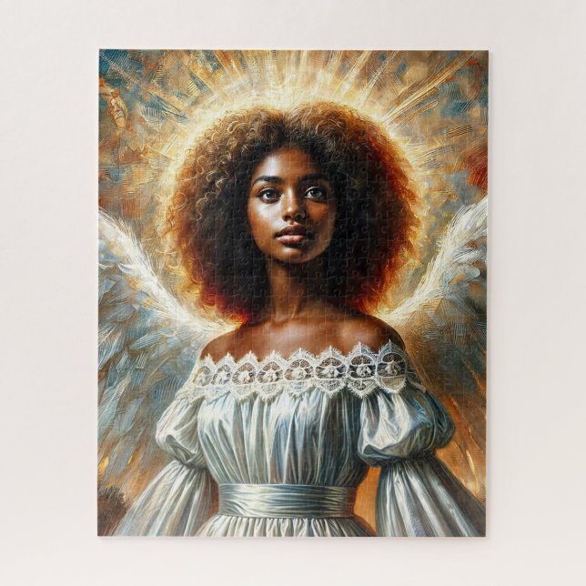 African American Angel With Halo Jigsaw Puzzle (Vertical)