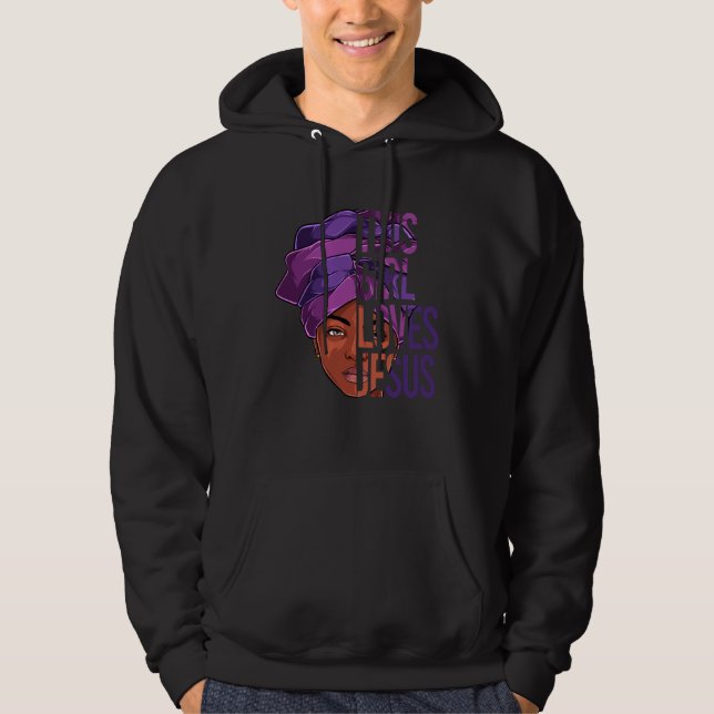 African American Apparel Jesus Christian Black Wom Hoodie (Front)