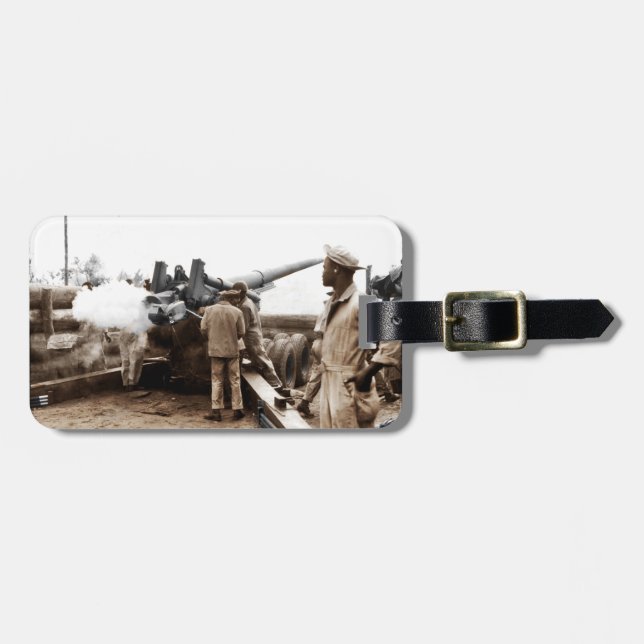 African American Artillerymen Luggage Tag (Front Horizontal)