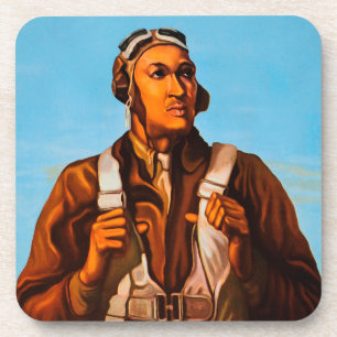 African American Aviators Fighter Pilots of WW2 Coaster