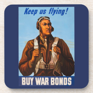 African American Aviators Fighter Pilots of WW2 Coaster