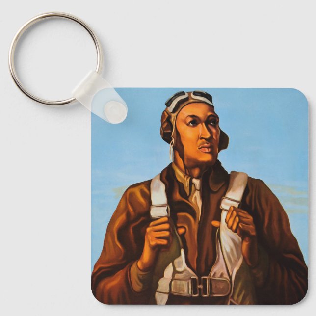 African American Aviators Fighter Pilots of WW2  Key Ring (Front)