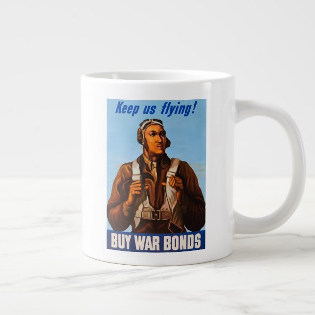 African American Aviators Fighter Pilots of WW2  Large Coffee Mug (Right)