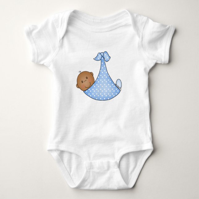 African American Baby Boy Baby Bodysuit (Front)