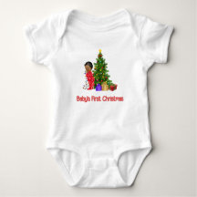 African American Baby Boy's First ChristmasT-Shirt