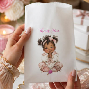 African American Baby Girl Favour Bag