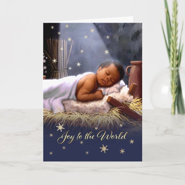 African American Baby Jesus Christmas Cards (Front)