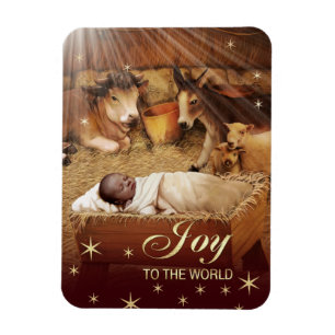 African American Baby Jesus Christmas Magnets