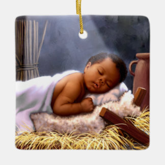 African American Baby Jesus Christmas Ornaments