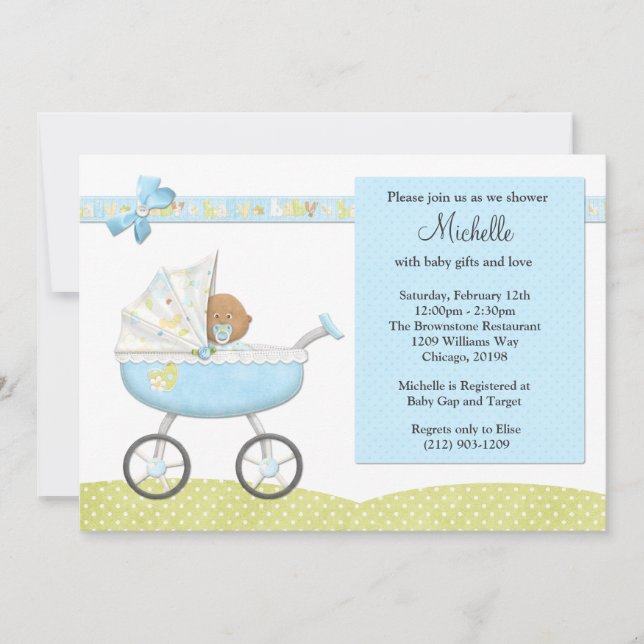 African American Baby Shower Invitation (Front)
