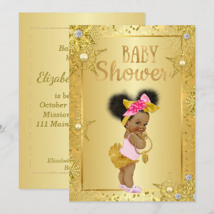 African American Baby Shower Invitation