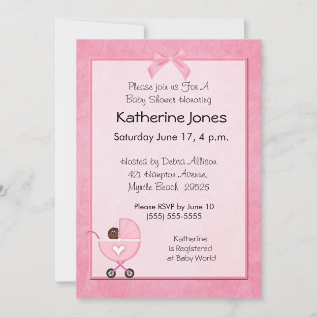 African American Baby Shower Invitations (Front)