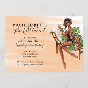 African American Bachelorette Party Weekend Invitation