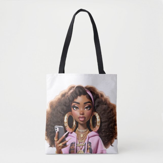 African American Baddie ,Beautiful girl Tote Bag (Front)