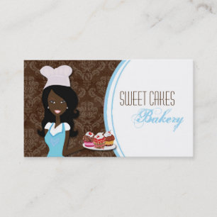 African American Baker Cup Cakes Business Card