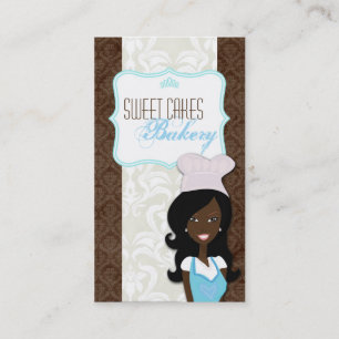 African American Baker Cup Cakes Business Card