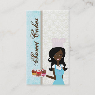 African American Baker Cup Cakes Business Card