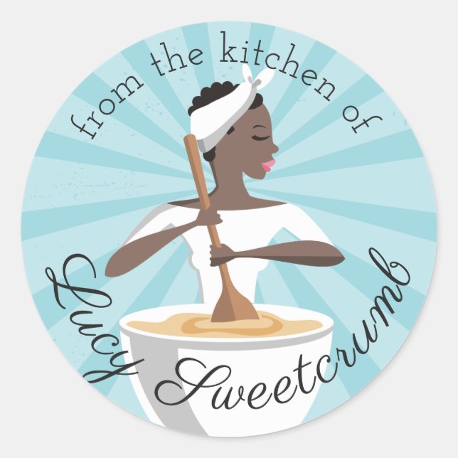 African American baker from the kitchen of sticker (Front)
