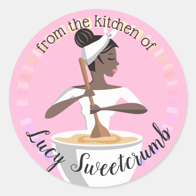 African American baker from the kitchen of sticker (Front)