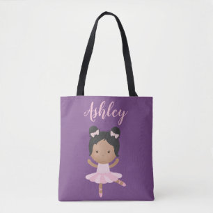 African American Ballerina Ballet Pink Tutu Dancer Tote Bag