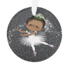 African American Ballerina Christmas Ornament