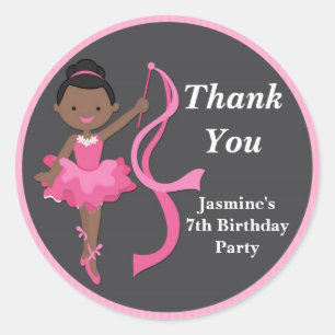 African American Ballerina Dance Party Sticker