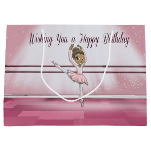 African American Ballerina Large Gift Bag