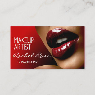African American Big Glossy Lips   red Business Card
