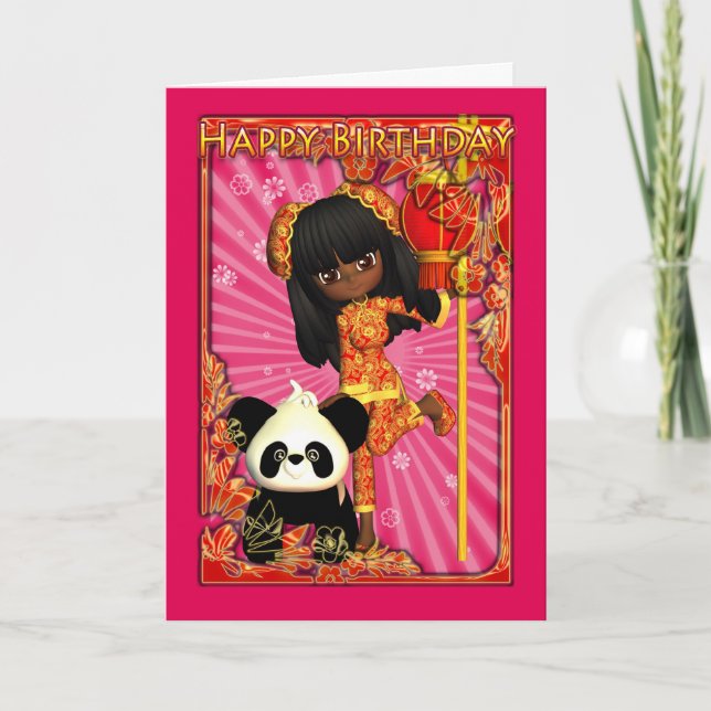 African American Birthday Card With Moonies Little (Front)