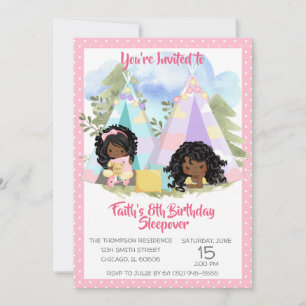 African American Birthday Party Invitation