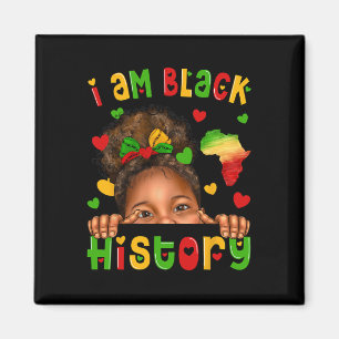 African American Black Girl Afro Kids Black Histor Magnet