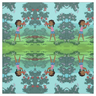 African American black girl Fabric