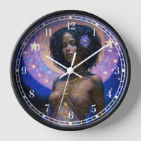 African American Black Goddess Queen Fantasy Art C