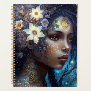 African American Black Goddess Queen Fantasy Art P Planner