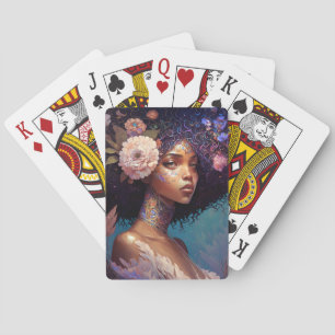 African American Black Goddess Queen Fantasy Art Playing Cards