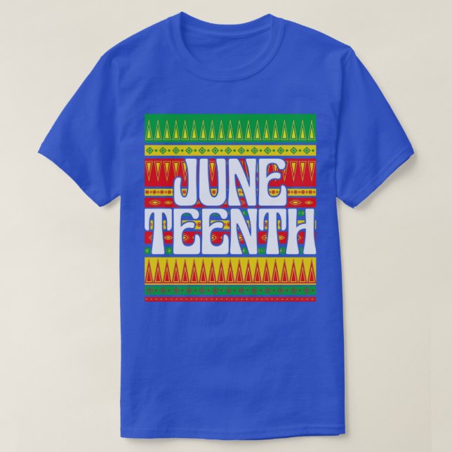 African American Black History Freedom US Juneteen T-Shirt (Design Front)