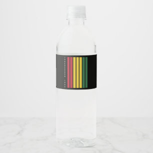 African American Black History Juneteenth 1865 Water Bottle Label