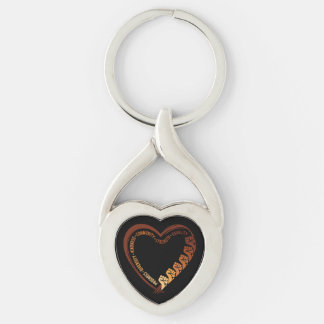 African American Black History Month Valentine Key Ring