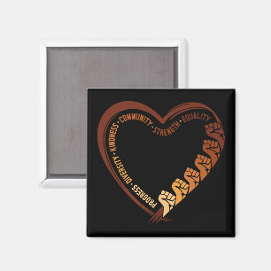 African American Black History Month Valentine Magnet