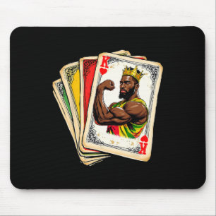 African American Black King Of Hearts Black Histor Mouse Pad