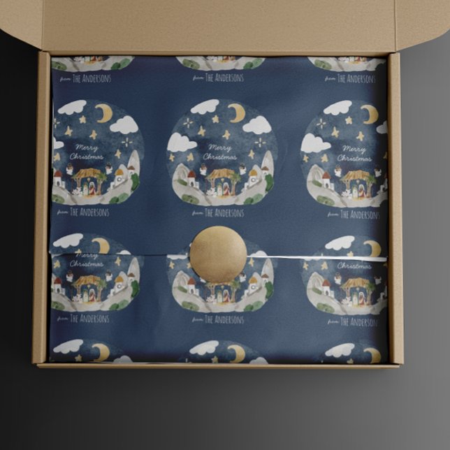 African American Black Nativity Christmas Wrapping Paper (Creator Uploaded)