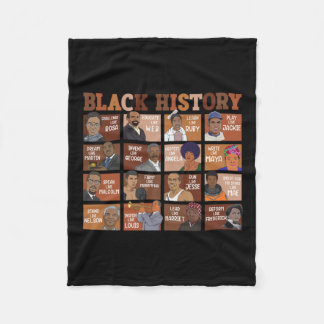 African American Black Power Pride History Civil R Fleece Blanket