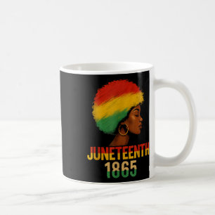 African American Black Queen Afro Girl Juneteenth Coffee Mug