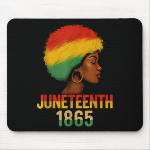 African American Black Queen Afro Girl Juneteenth Mouse Pad