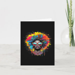 African American Black Queen Juneteenth Hair Pride Card