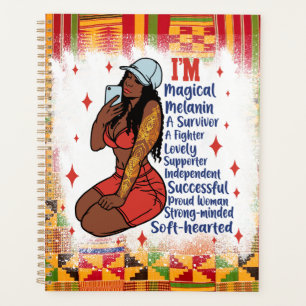 African American Black Queen Melanin Sista Shopp Planner