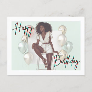 African American Black Queen Melanin Sista Shopp Postcard