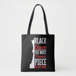 African American Black Queen Most Powerful Chess P Tote Bag