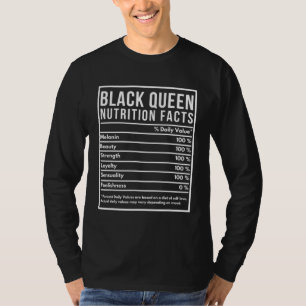 African American Black Queen Nutrition Facts - Bla T-Shirt