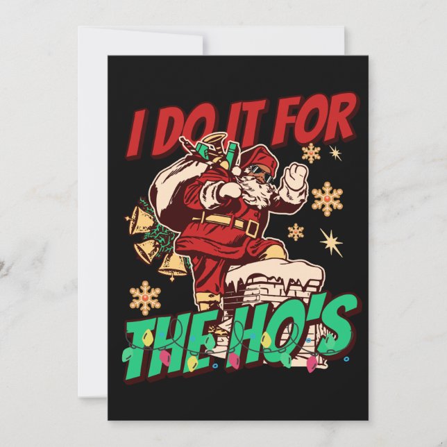 African American Black Santa Claus Christmas Funny Holiday Card (Front)